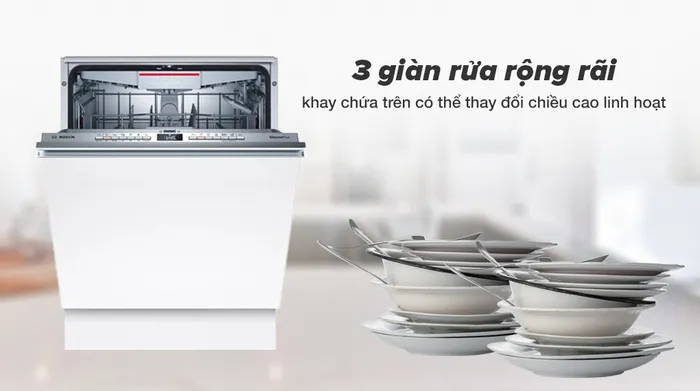 3 giàn rửa rộng rãi 